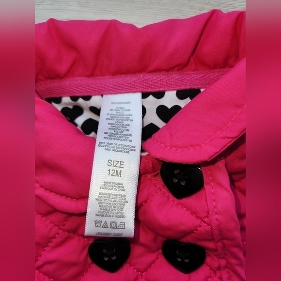 LITTLE Me quilted lined girls jacket size 12 months - Picture 5 of 6